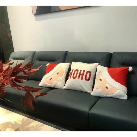 2 Pcs  |  Santa Claus Winter Decorative Pillow case  |  Home Decor 18x18 inch - Picture 6 of 8